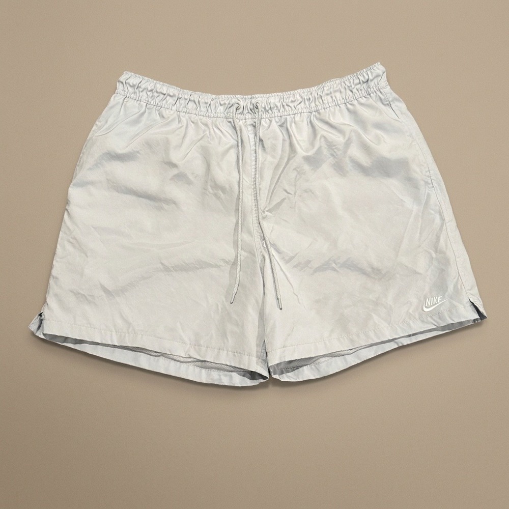 Nike Club Woven Flow Shorts Mens XXL Pure Platinum Gray Mesh Lined FN3307-043